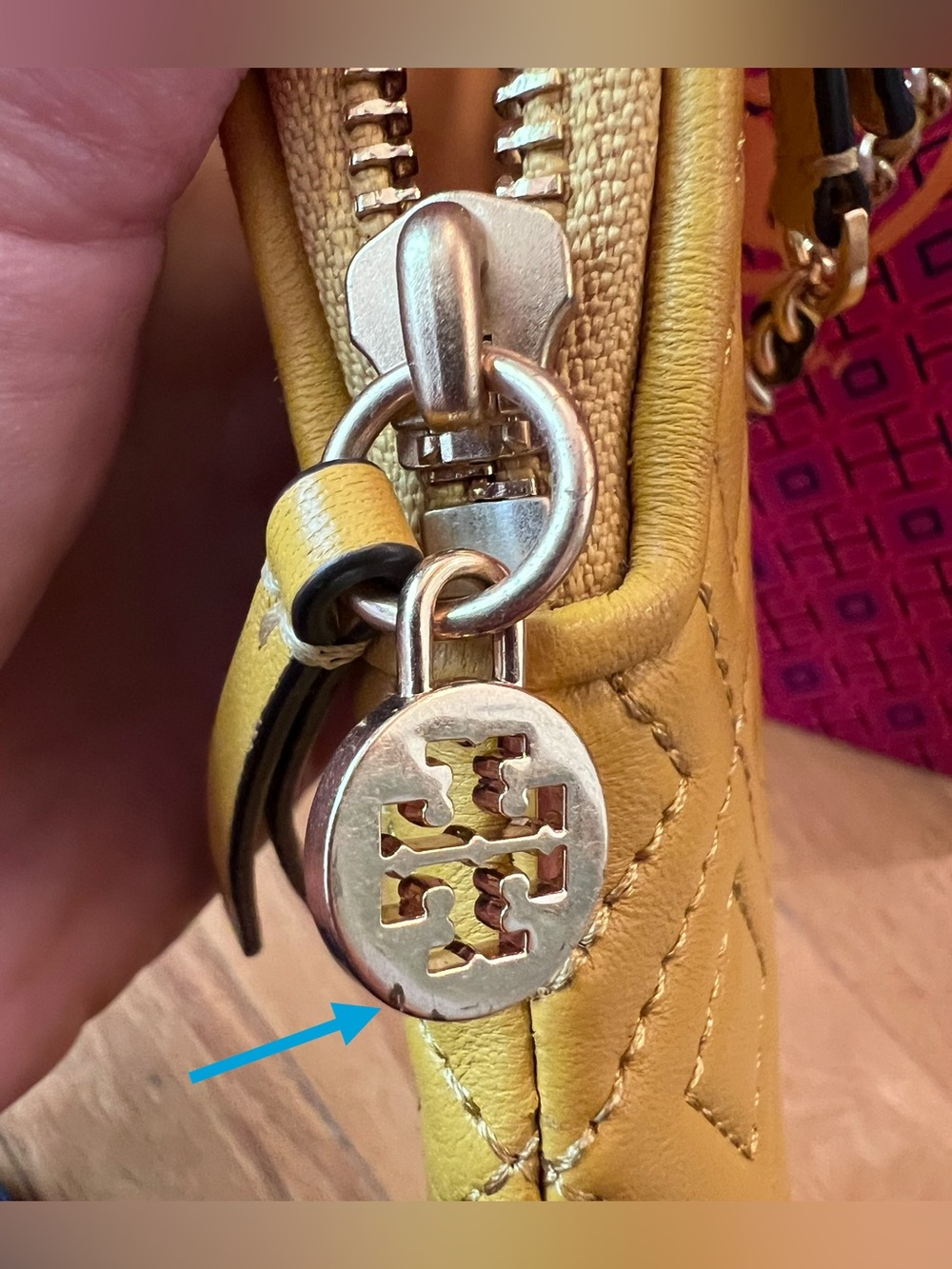 Tory Burch Yellow Leather Fleming Phone Crossbody Bag - Picture 10 of 12